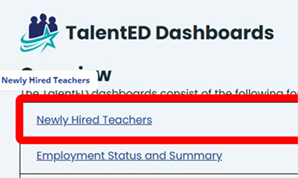 NHT Dashboard Selection
