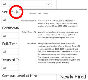 NHT Filter Information Icon