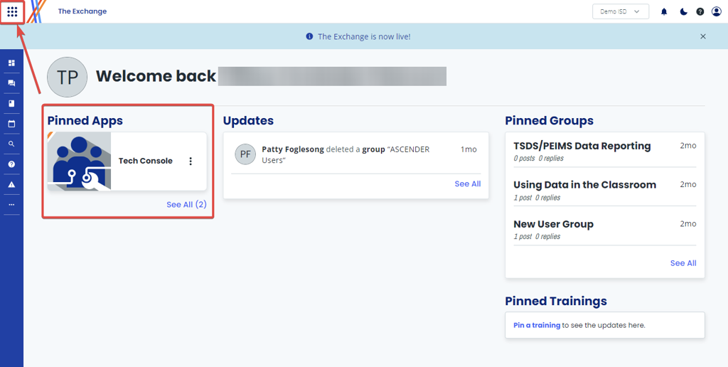 Accessing the Dashboard District User Role